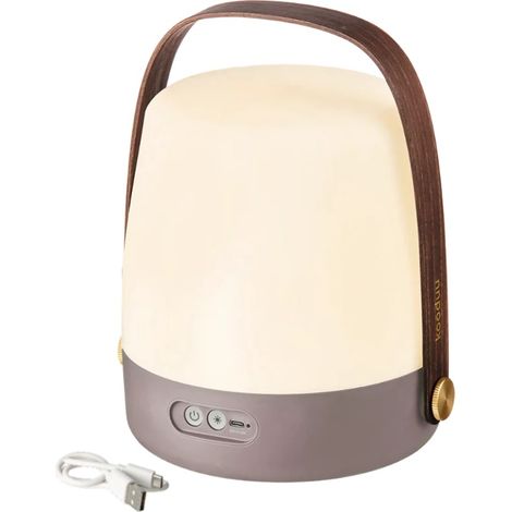 Lampe portable lite-up - lumière dimmable, rechargeable via usb - utilisation intérieure et extérieure, couleur taupe - Kooduu - Lite-up Earth 2.0 (1/5)