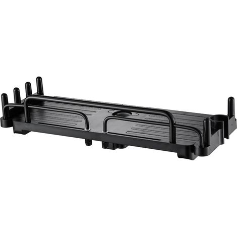 Support de douche télescopique 28-44CM, sans trous, convient pour barre de douche 18-25mm, noir (1/5)
