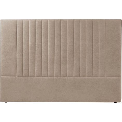 Home Heavenly® - Cabecero ARTIK tapizado en tela, diseño moderno con rayas verticales y estructura acolchada, en 150  o 160 cm  Color: Beige 160 cm (1/4)