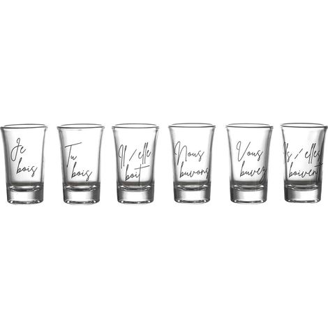 Lot de 6 Verres à Shot en Verre 60 ML Cocktails et Jus (1/5)