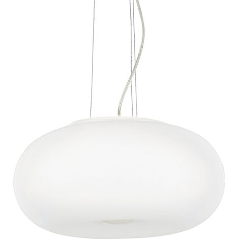 Lampada a Sospensione Ulisse Vetro Bianco 3 Luci E27 D52Cm (1/2)