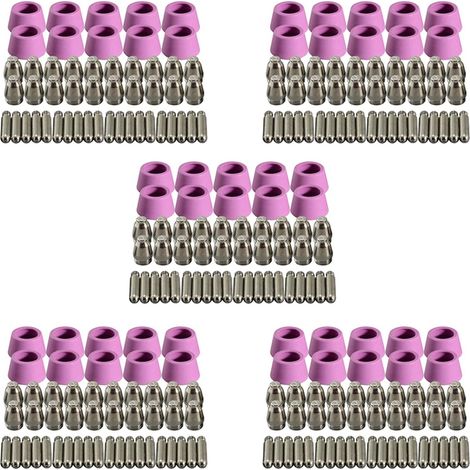 250 Pièces Séries Kit de Tasses de Buses D'électrode de Consommables de Torche de Coupeur de Plasma pour -60-55 WSD-60 Fit CUT-60 LGK-60 Coupeur de Plasma (1/4)
