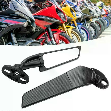 Stück Motorrad-Rückspiegel, verstellbar, drehbar, Ersatz für Ninja 250 300 H2 H4JXLGV (1/5)