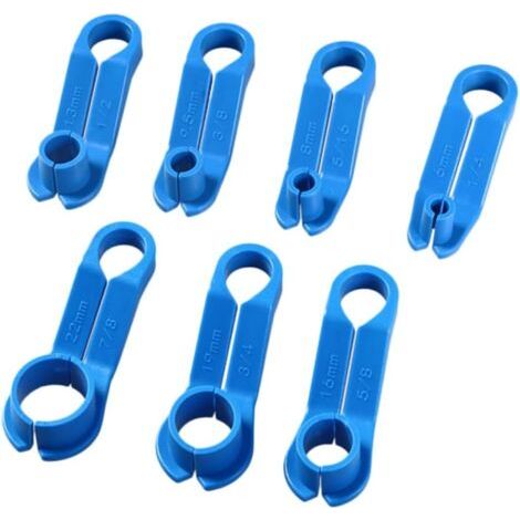 7 Pièces Outil D'élimination Du Tube De Réfrigérant Outil De Conduite De Carburant Conditionneur Outil De Suppression Dissolvant Tuyau Abdos Blue (1/4)