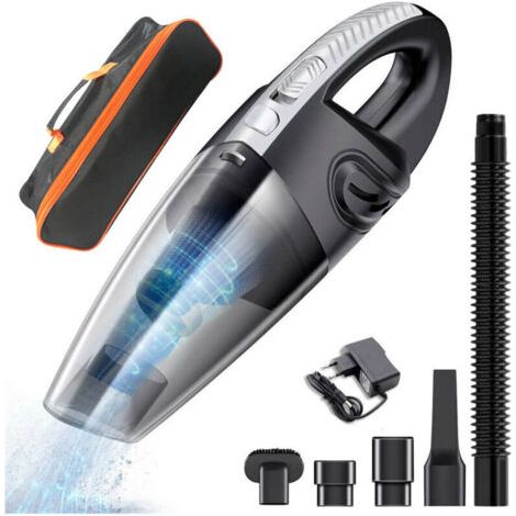 Aspirateur à Main, 3000Pa Rechargeable Portable Léger Mini Aspirateur, 3 en 1 Aspirateur de Voiture avec Moteur sans Brosse, pour Voiture Animaux Maison Car (1/4)