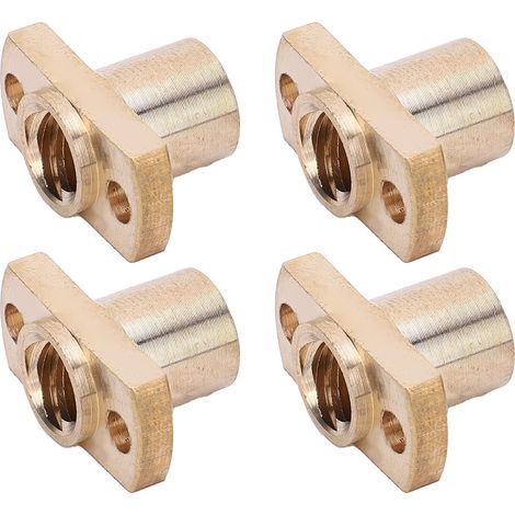 Écrou Trapézoïdal de 8 Mm, 4 écrous Trapézoïdaux, écrou à Vis Trapézoïdale, Pièces d'imprimante 3D, Fixations de Matériel à Bride H en Laiton T8 3D, Vis à Plomb à Mouvement (1/5)