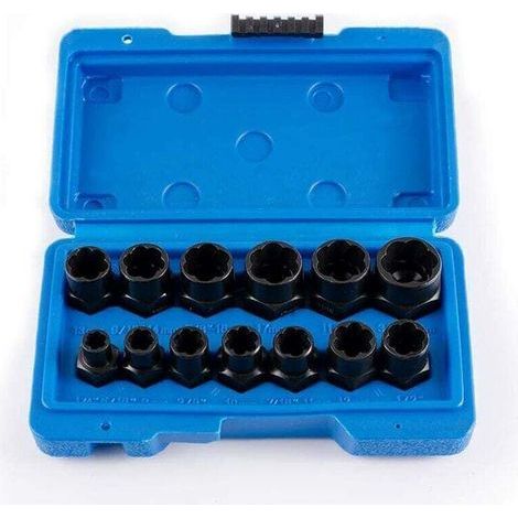 Kit d'extraction d'écrous Extracteur d'écrou Douille d'extraction de vis 6–19 mm, jeu d'extracteurs 13 pièces (1/5)