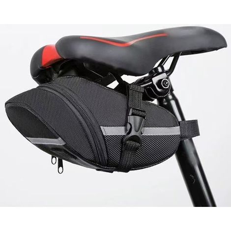 Borse da sella per bicicletta, borse sottosella, borse per bicicletta, custodie impermeabili per cellulari per biciclette con strisce riflettenti (1/5)