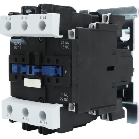 Contacteur CA 95 A, contacts argentés, tension d'isolation 690 V, haute sensibilité, triphasé, basse tension, bobine 220 V CA (1/5)