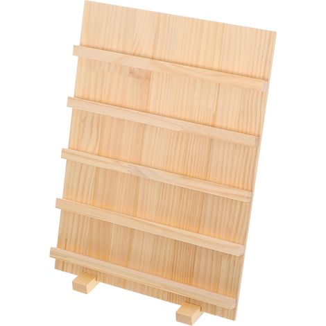 Présentoir à Bijoux Bois Couches avec Base Support Organiseur Boucles Oreilles et Colliers pour Vendeurs Structure Multicouche Gain de Place (1/5)