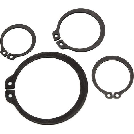 Äußere Sicherungsringe – 2er-Pack – Phosphatierter Stahl – Sichere Befestigung nach DIN 471 – Für mechanische Wellen – Durchmesser 30 mm (1/2)