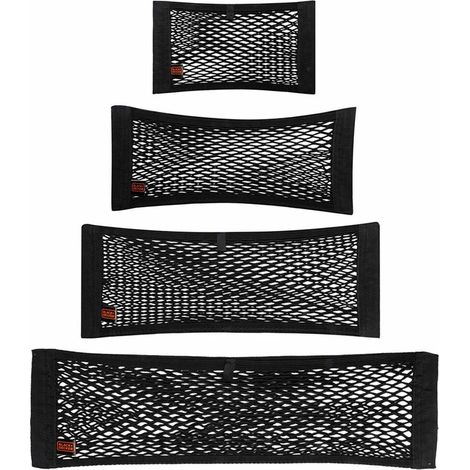 Black+Decker Red de Bagages de voiture 4 pièces -- Stockage -- 4 tailles différentes -- Noir (1/5)