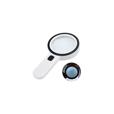 Loupe éclairante 30x, loupe de poche avec 12 LED, idéale pour les personnes âgées atteintes de dégénérescence maculaire, la lecture, l'inspection de pièces de monnaie et de bijoux. (1/5)