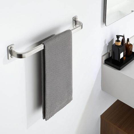 Porte Serviette Salle de Bain, Porte Serviette Mural Salle de Bain en 304 Acier Inoxydable, Longueur 40 CM, Porte Serviettes Mural Pratique et Robuste, Brossé (1/5)