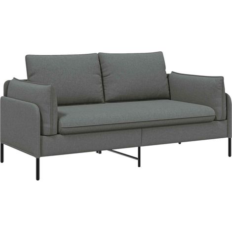 2-Seater Sofa Dark Grey 188 x 81 x 89 cm Fabric vidaXL (1/5)