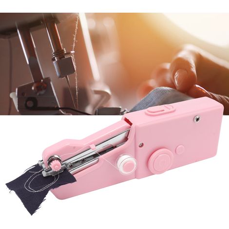 Mini machine à coudre électrique portable et intelligente, idéale pour la maison et les voyages. Veuillez préciser dans les notes de commande que vous souhaitez une boîte en papier kraft rose. (1/5)