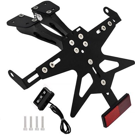 Support de Plaque D'immatriculation de Moto à Usage Général Compatible avec 530 2017-2019 et pour 560 2020-2021(Noir) Compatible avec 530 2017-2019 et 560 2020-2021. Accessoire universel pour cadre a (1/2)