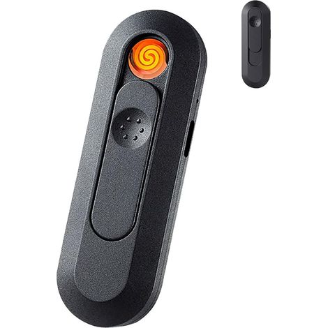 Briquet électrique rechargeable avec port USB, coupe-vent, sans flamme, cadeau de fête des pères pour papa et grand-père (1/5)