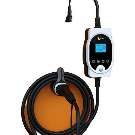 Cargador para vehículos eléctricos, corriente de 32 A, control mediante aplicación inteligente, tipo 2 (1/5)