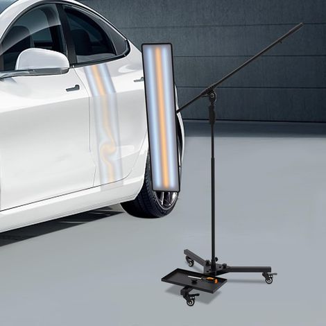 LED Auto-Dellen-Reparatur-Lichtwerkzeuge, 360° Anpassung, PDR Licht Dellenreflektorboard 19,5x92 cm, Dellenreflektorlampe Leuchtkraft Verstellbar, Weißes und Gelbes Licht