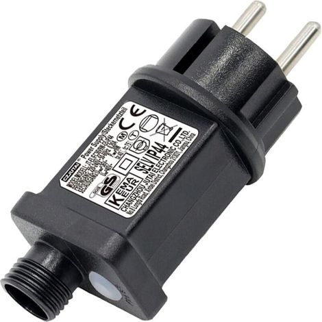 Transformateur guirlande 31V 6W – Étanche IP44 – 8 modes d'éclairage – Fonction minuterie – Alimente jusqu'à 1800 LED (1/4)