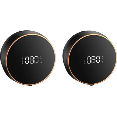 Distributeur de savon, capteur infrarouge sans contact, design mural, 2pcs noir (1/2)