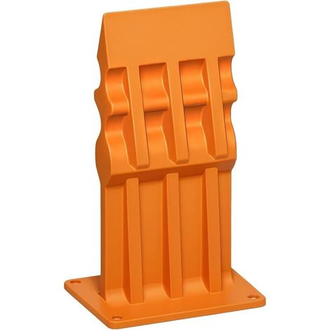 Orange color, wall-mounted log splitter, mini firewood cutter made of high-carbon steel, orange wavy design, compact and portable firewood splitter for easy lighting (1/5)