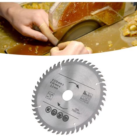 Lame de scie circulaire en carbure de 210 mm, lame de scie à bois 210X48TX30 (1/5)
