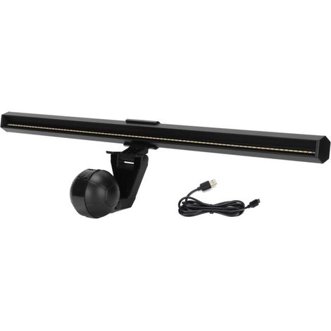 Lampe de Barre LED à Double Couleur Chaude et Froide avec Support et Câble pour Écran d'Ordinateur Portable, Protection des Yeux