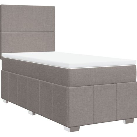 Maison Exclusive - Boxspringbett mit Matratze Taupe 90x200 cm Sto (1/5)