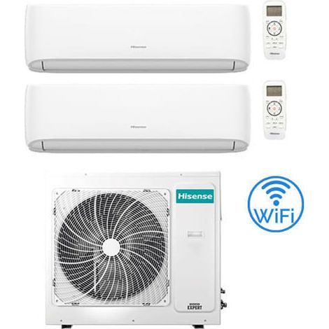 Hisense Hi Comfort Wifi R32 Dual Split Inverter Klimaanlage 7000 + 18000 BTU mit E.U. 3AMW72U4RJC Klasse A++/A+ (1/5)