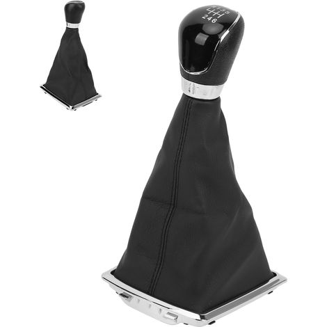Schaltknauf für manuelle Schaltung mit Schutzhülle aus PU-Leder für Ford Focus MK2 2005-2011 (6-Gang). (1/5)