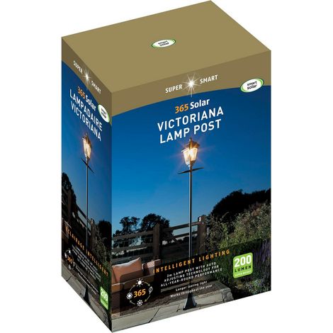 [GEBRAUCHT] B-Ware Smart Garden Led Solar Mastleuchte Victoriana 365 Gartenleuchte Lampe Schwarz