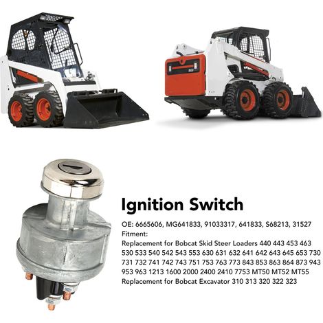 Zündschalter mit 2 Schlüsseln 6665606 für Bobcat-Lader 310 313 322 440 530 533 630 631 MT50 MT52