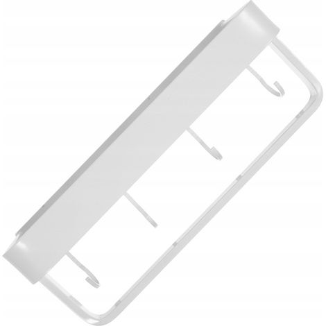 Étagère Salle Bain Aluminium Blanc Porte-Serviettes (1/4)
