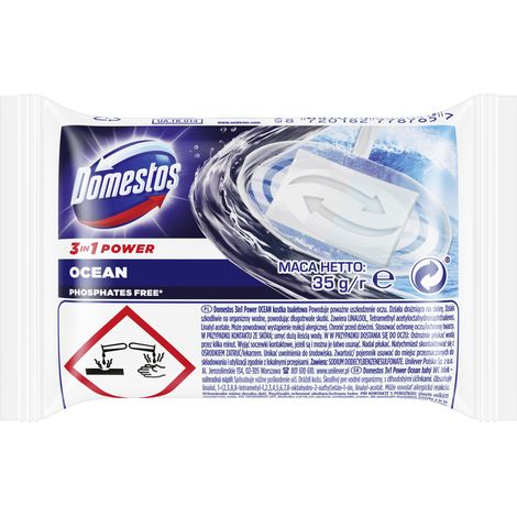 Domestos 3-in-1 Ocean Nachfüll-Toilettenblock 35 g