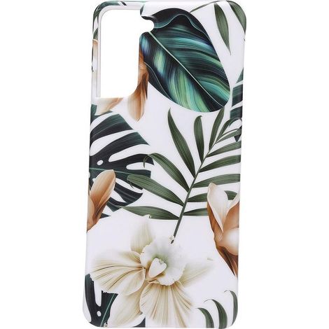 Coque arrière souple pour Samsung Galaxy S21 Plus - Motif fleurs et feuilles - Étui de protection (1/4)