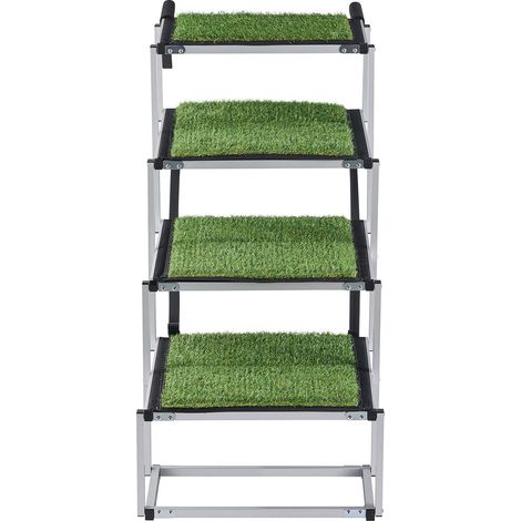 Escalier pour Chien de Voiture, 4 Marches Pliables, Rampe Extra Large pour Grands Chiens, Surface Antidérapante, Léger et Portable pour Voiture, SUV, Camion, Lit Haut, Canapé, Supporte jusqu'à 91 kg (1/5)