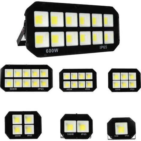 Faro Proiettore LED 200W 400W 500W 600W per esterni Luci di sicurezza super luminose 6500k IP65 500 (1/5)
