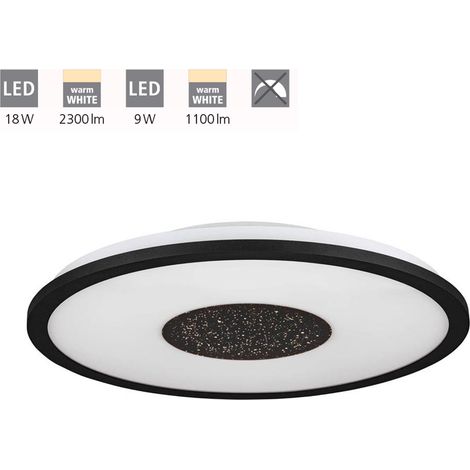 Plafoniera Contemporanea Marmorata Alluminio Nero Luce Led Integrato 18W (1/4)