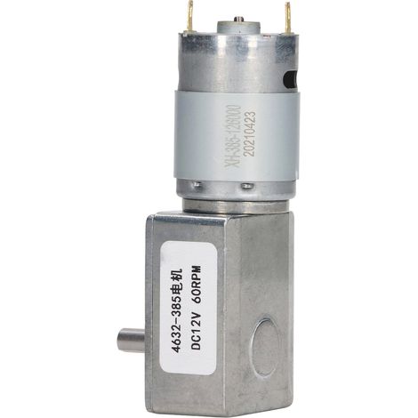 Motoréducteur à turbine à vis sans fin autobloquant 12 V CC, rotation horaire/antihoraire, pour treuil de porte/fenêtre, 60 tr/min (1/5)