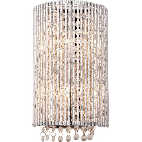 Endon Galina - Applique a 2 luci con piastra cromata e cristallo trasparente, G9 (1/5)