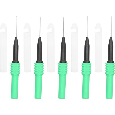 5-teiliges Prüfspitzen-Set mit 0,7 mm Prüfnadeln und Schutzhülle für Multimeter (Grün) (1/5)
