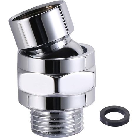 Shower Head Rain Shower Ball Joint G 1/2 Shower Head Ball Joint Adapter Ball Joint Adjustable Shower Arm Connector Universal Shower Component Polished Chrome (1/5)