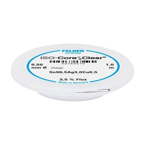Felder ISO-Core Clear SAC305 estaño para soldar transparente