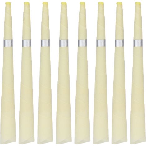 8 bougies auriculaires larges en cire naturelle, lot de rouleaux pour nettoyage des oreilles, nettoyant auriculaire auto-roulant (1/5)