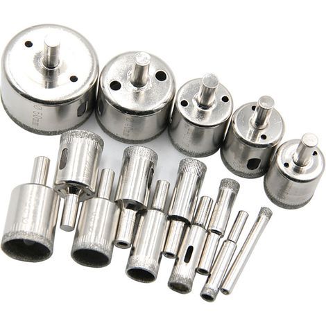 15-teiliges Diamantbohrer-Set für schnelles und sauberes Schneiden, Handbohrer für Marmor, Granit und Keramikfliesen (1/5)
