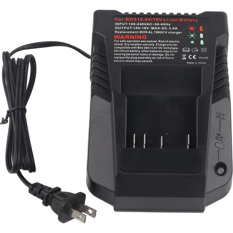 Chargeur intelligent pour batteries lithium 14V-18V, compatible Bosch BC660 BC1880, entrée AC 100-240V avec prise US, maintien de charge automatique (1/5)