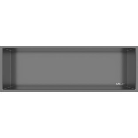 Boîte murale One - Gris anthracite - 90 x 30 x 7 cm - Étanche - Étagère en acier inoxydable