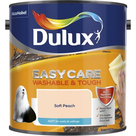 Dulux Easycare Washable & Tough Matt Emulsion Paint - 2.5L - Soft Peach